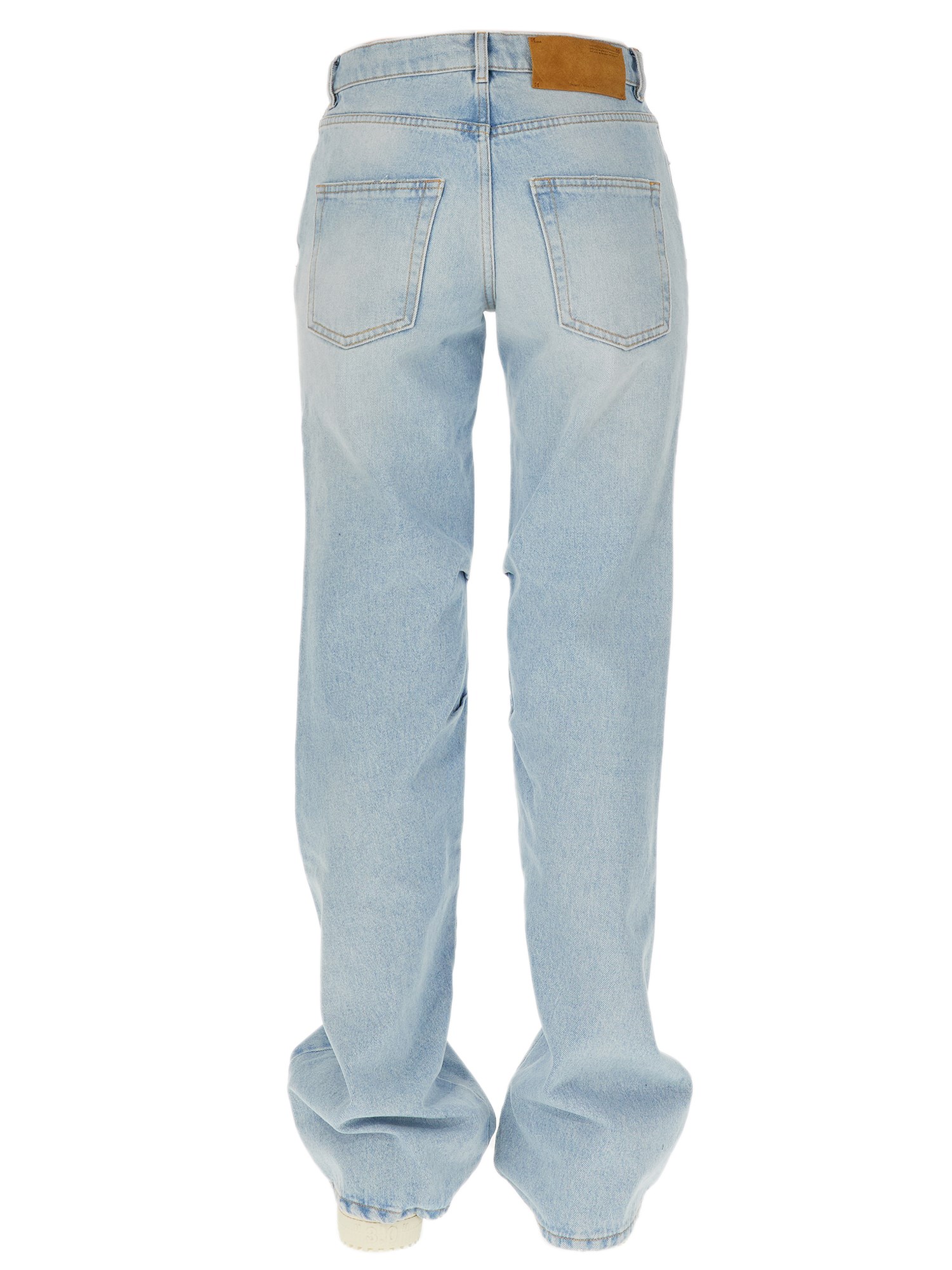 OFF-WHITE    BEACH BABY BAGGY JEANS IN COTTON DENIM