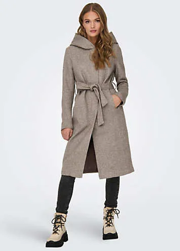 Only Hooded Longline Coat | Grattan