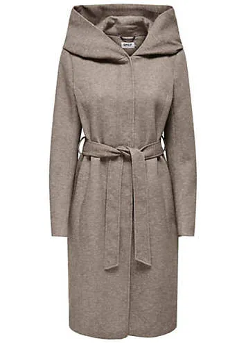 Only Hooded Longline Coat | Grattan