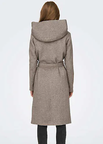 Only Hooded Longline Coat | Grattan