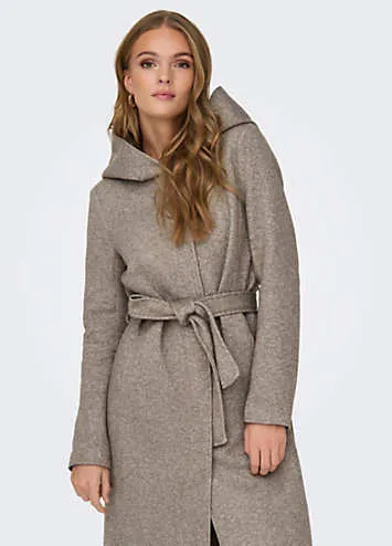 Only Hooded Longline Coat | Grattan