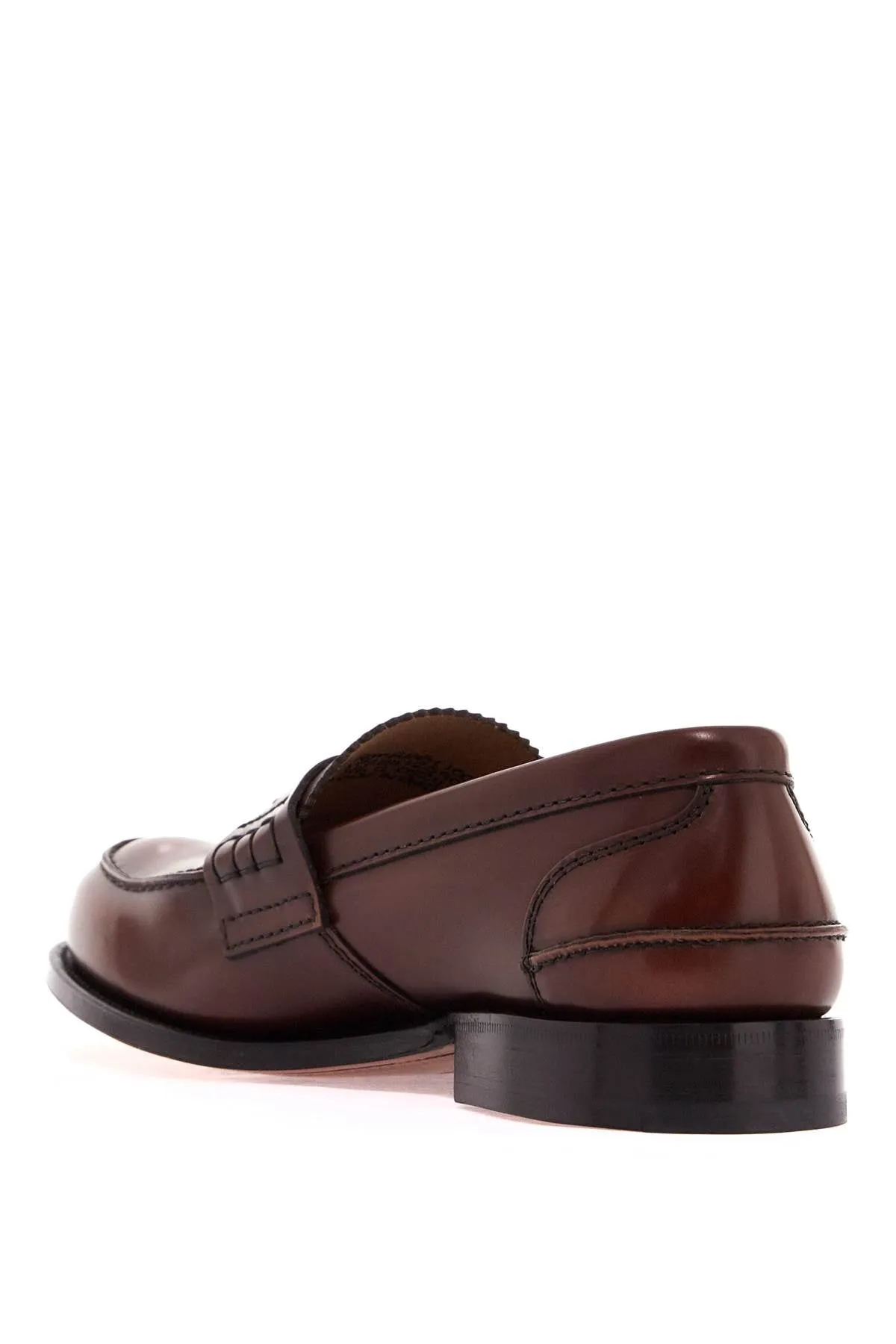 pembrey glossy leather loafers EDB003 9LG TABAC