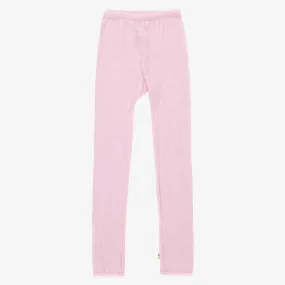 Pink Wool & Silk Leggings