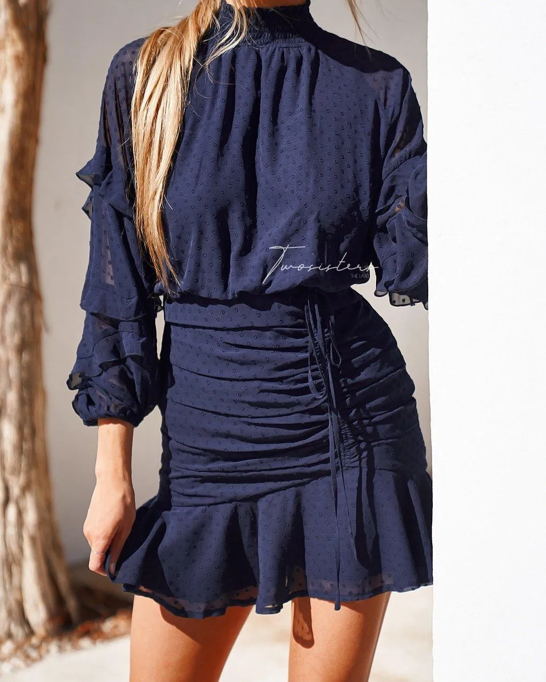 Piper Dress - Navy