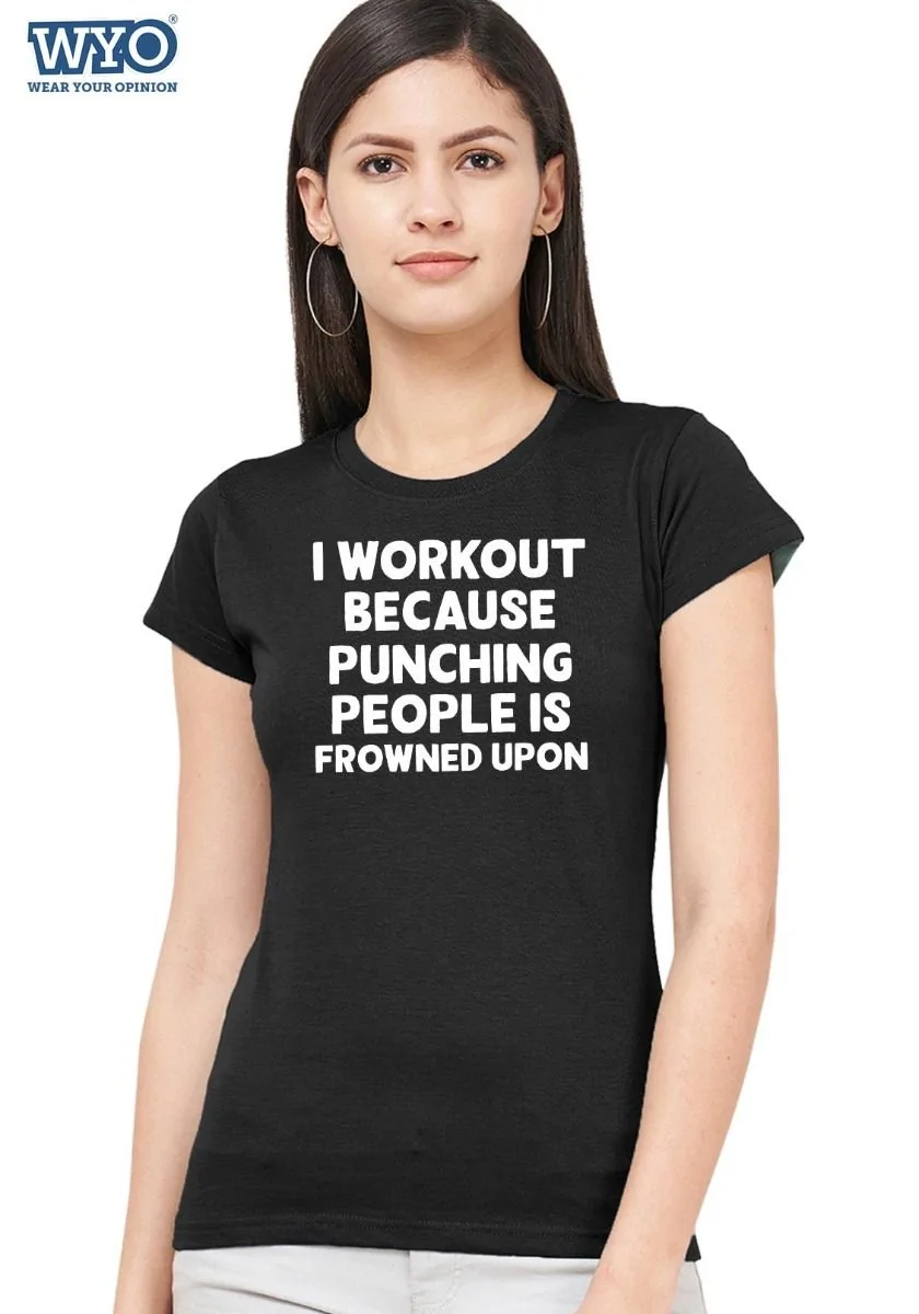 Punching People Women Tshirt