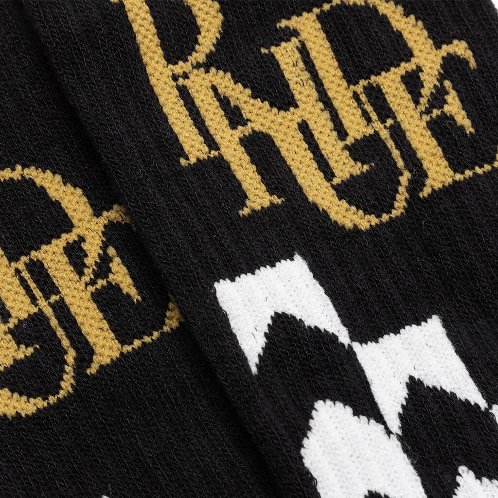 Racing Sock - Black/White