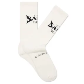 Saint Michael x Shermer Academy S Room Sock - Ecru/Black