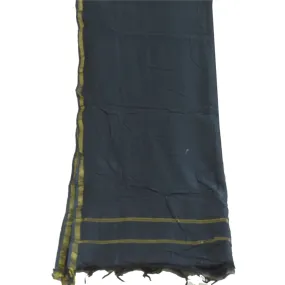 Sanskriti Vintage Long Dupatta Stole Cotton Silk Blue Hijab Woven Wrap Scarves