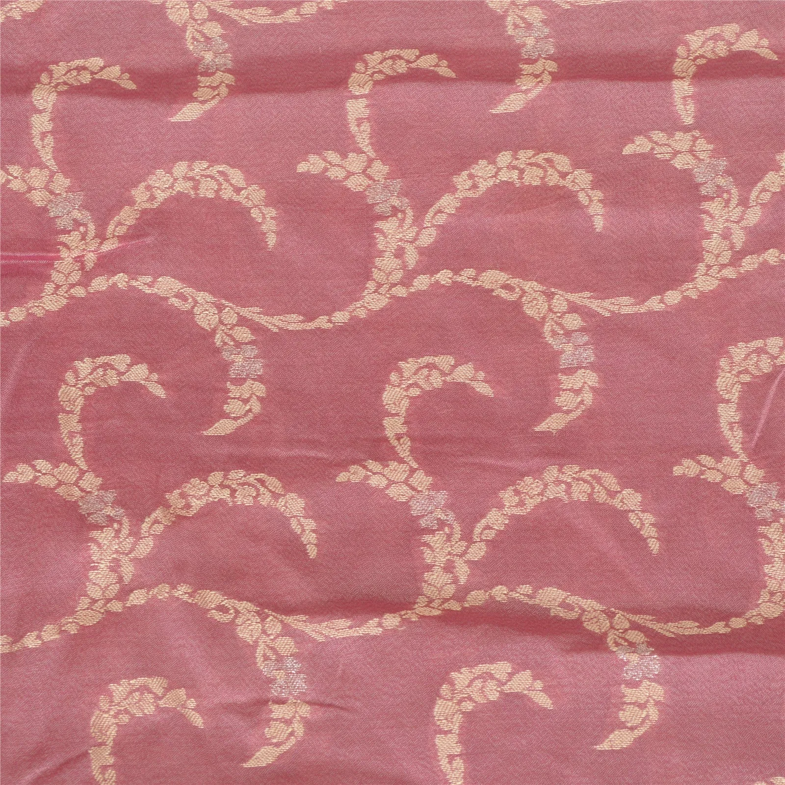 Sanskriti Vintage Long Dupatta Stole Pure Silk Mauve Hijab Woven Scarves