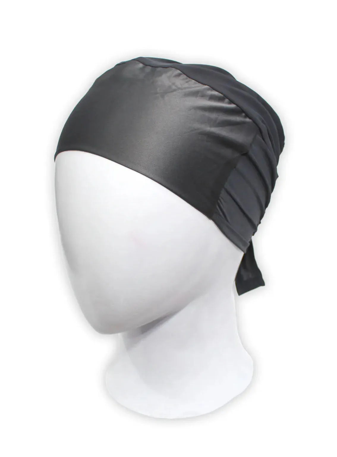 Satin Hijab Cap By Hijab ul Hareem Dark Grey - HH24HC 01