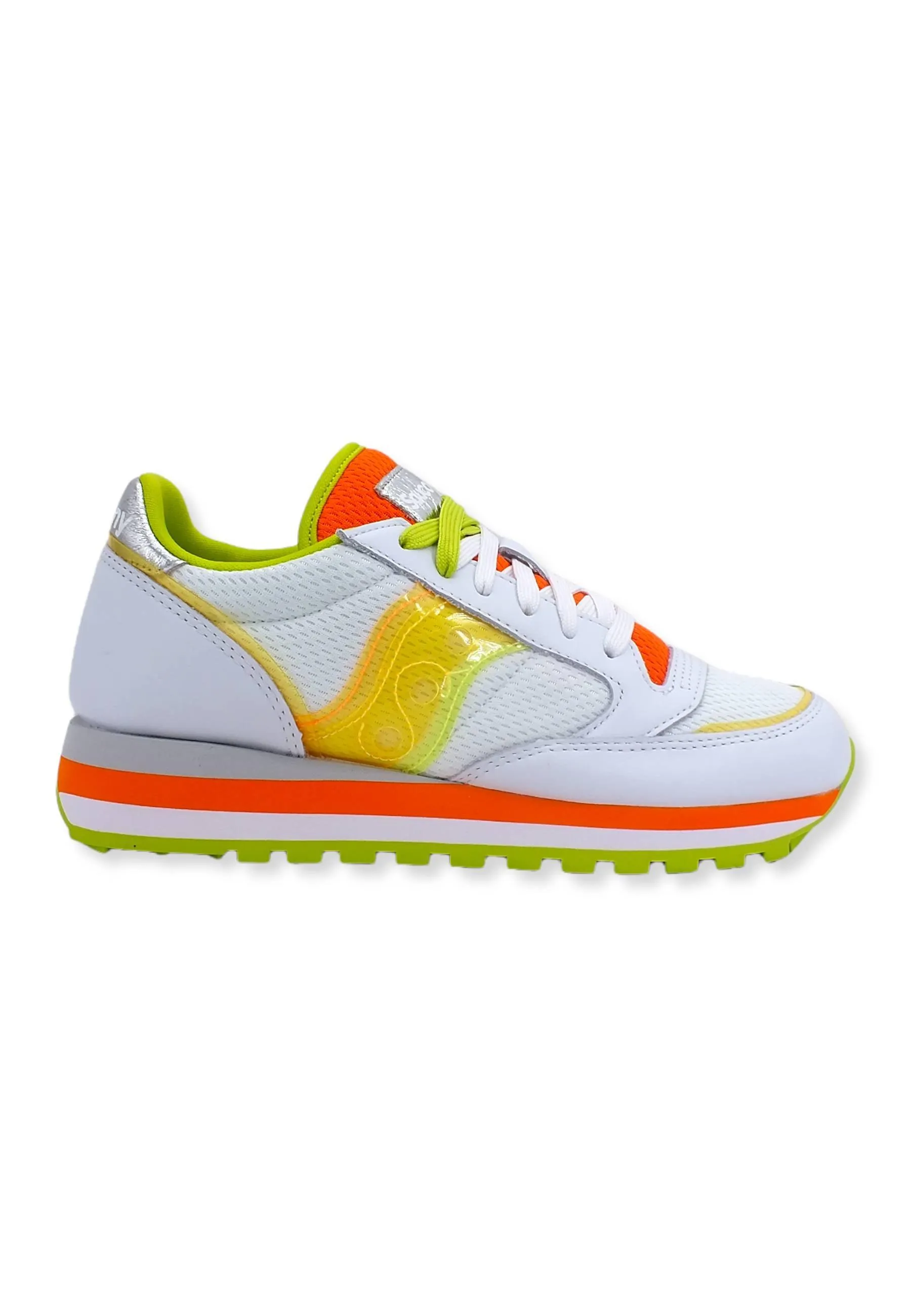 SAUCONY Jazz Triple Sneaker Donna White Orange S60645-1