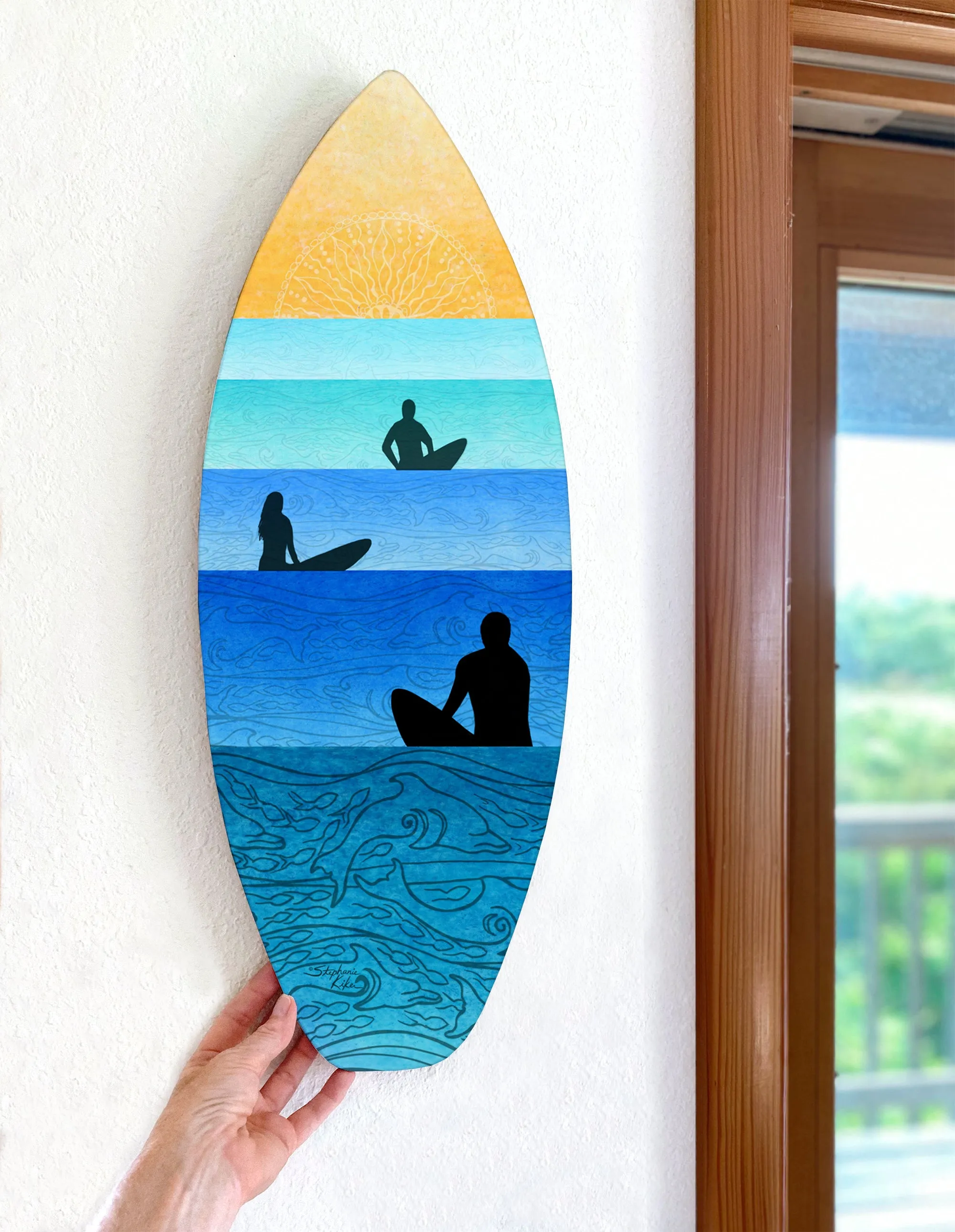 Serenity Surfboard Wall Art