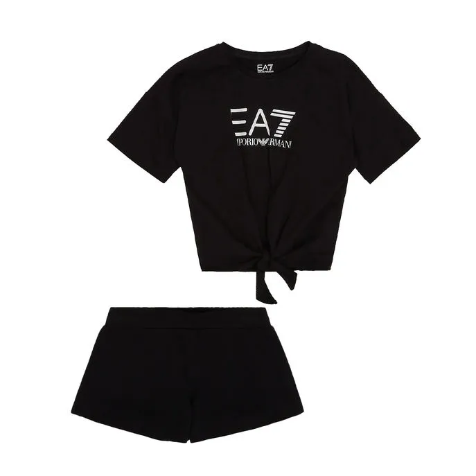 SET TSHIRT AND SHORTS Girl Black