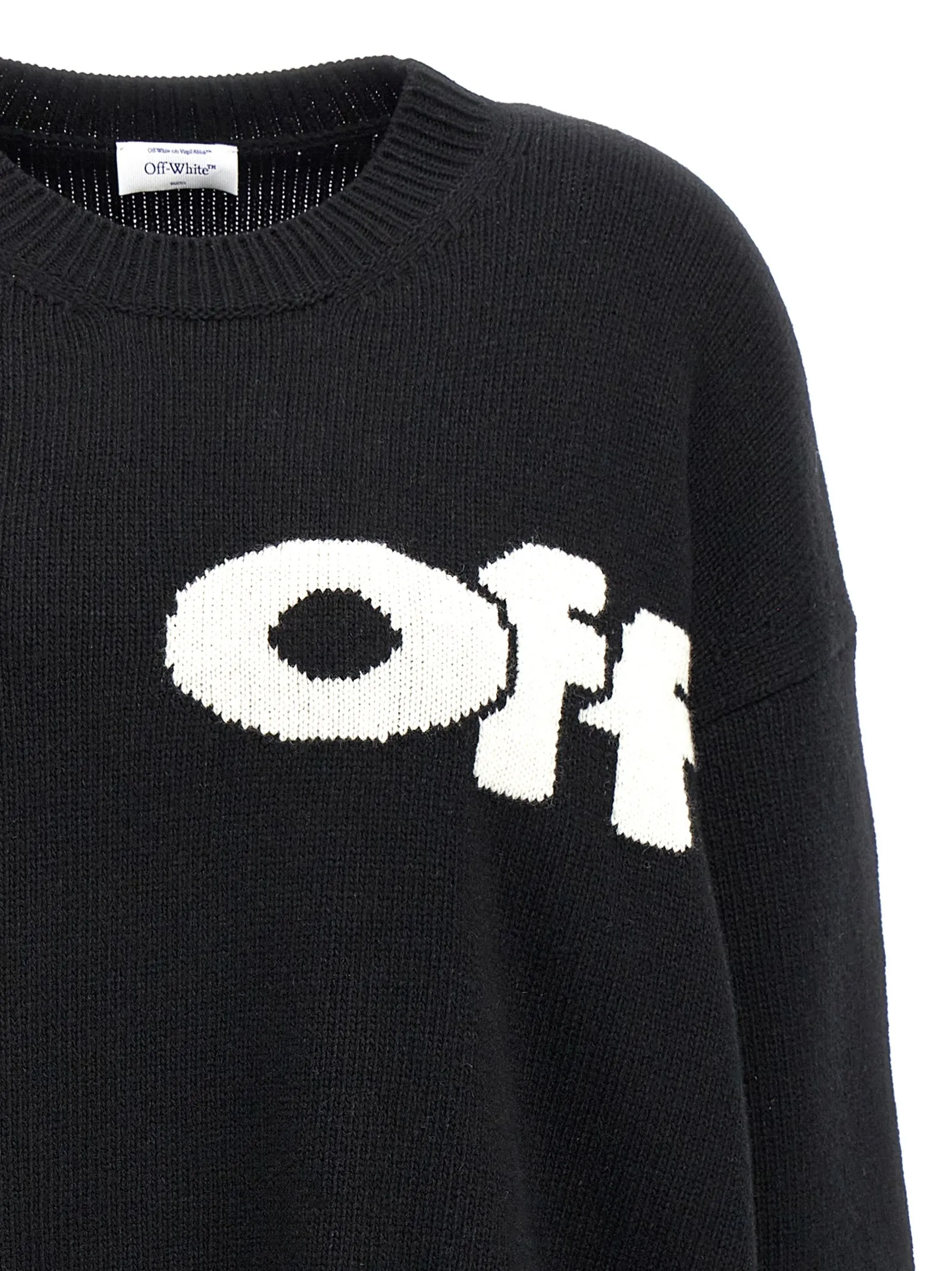 Shared Logo Sweater, Cardigans White/Black