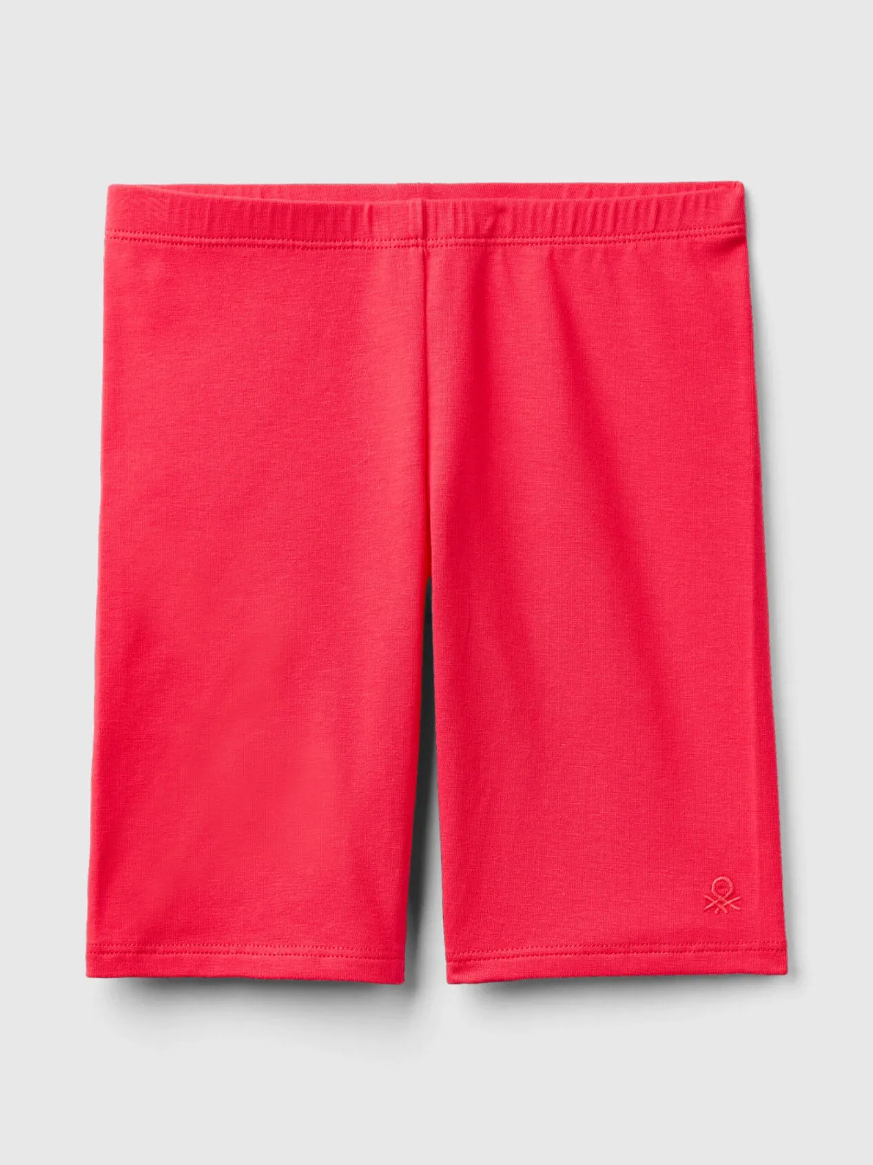 Short leggings in stretch cotton - Fuchsia | Benetton