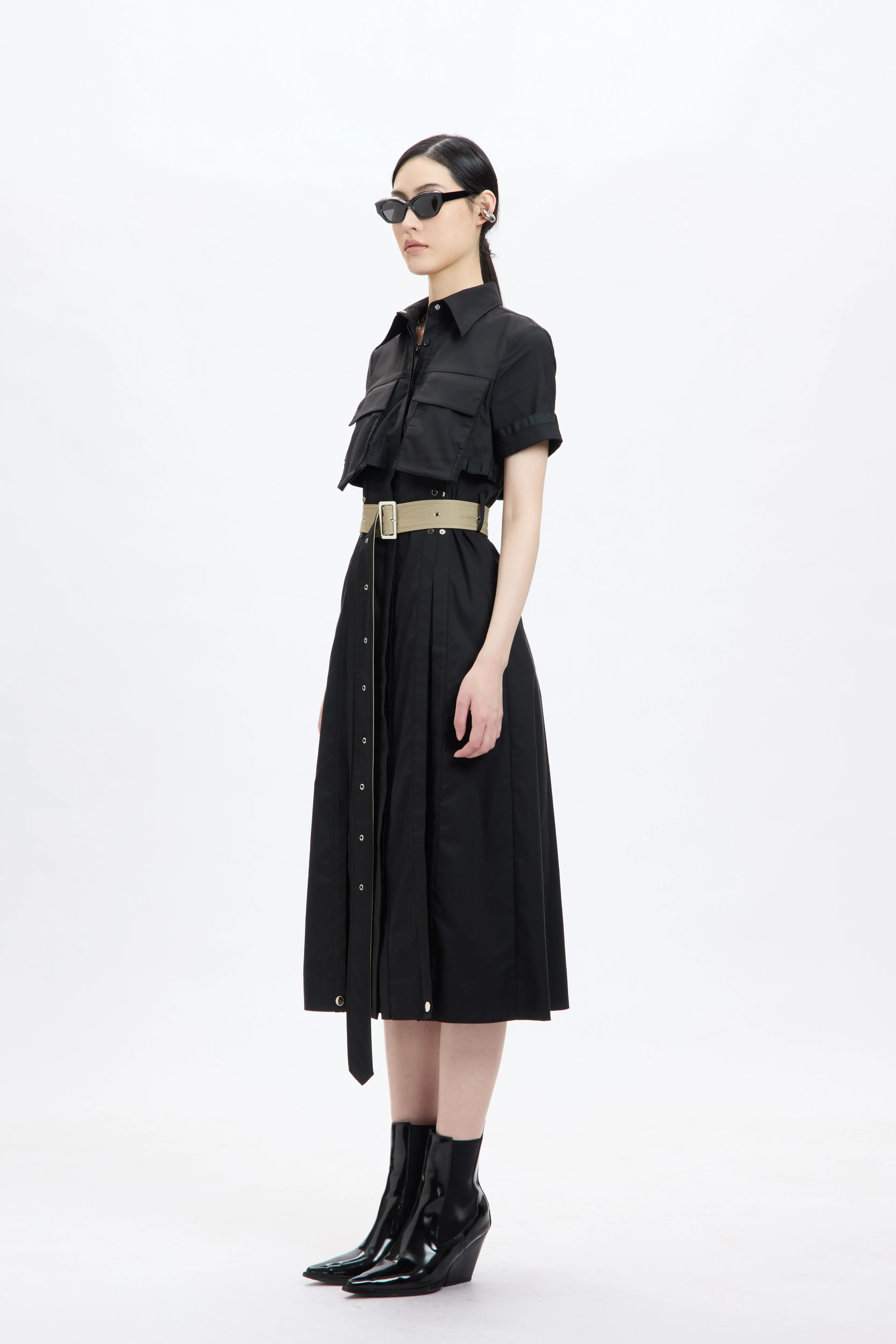 Signature Hidden Pleating Dress