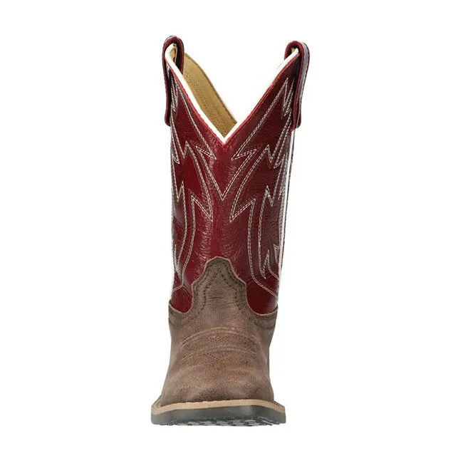 Smoky Mountain Boots Kids' Nomad Western Boots - Brown Distressed/Burgundy