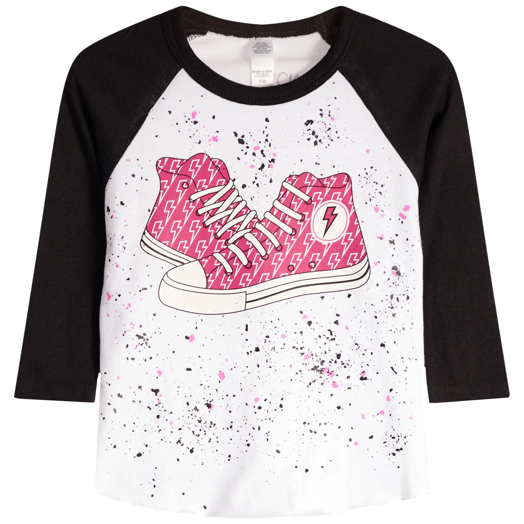 Sneaker Splatter Baseball Tee