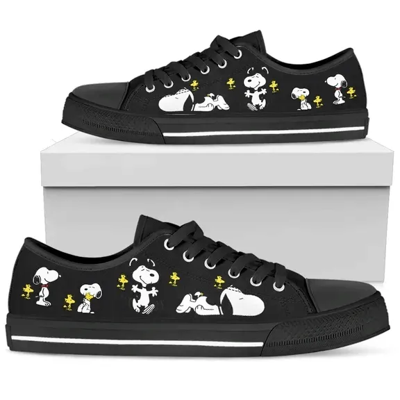 Snoopy Friendship Low Top Converse Sneaker Style Shoes