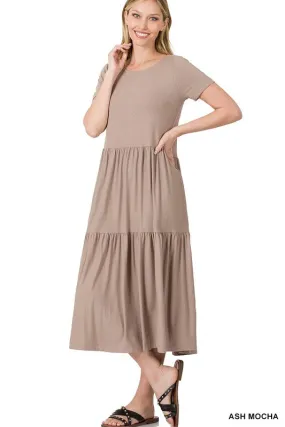 Spring Into Comfort Maxi Dress- Mocha