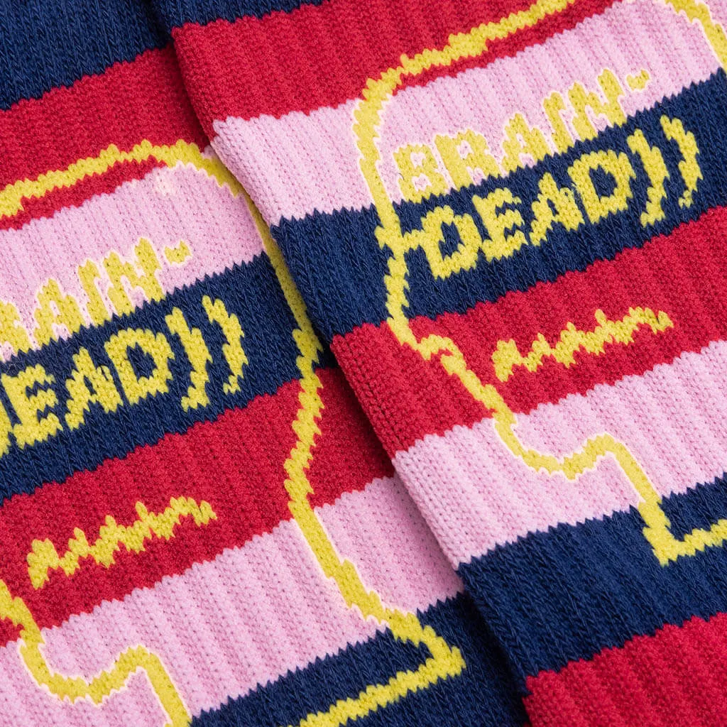 Striped Logo Head Sock - Navy