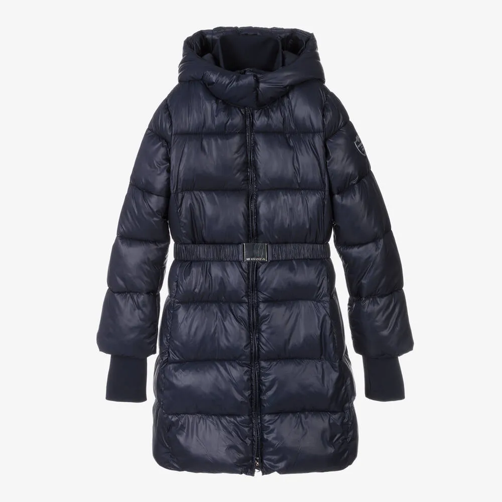 Teen Girls Blue Puffer Coat