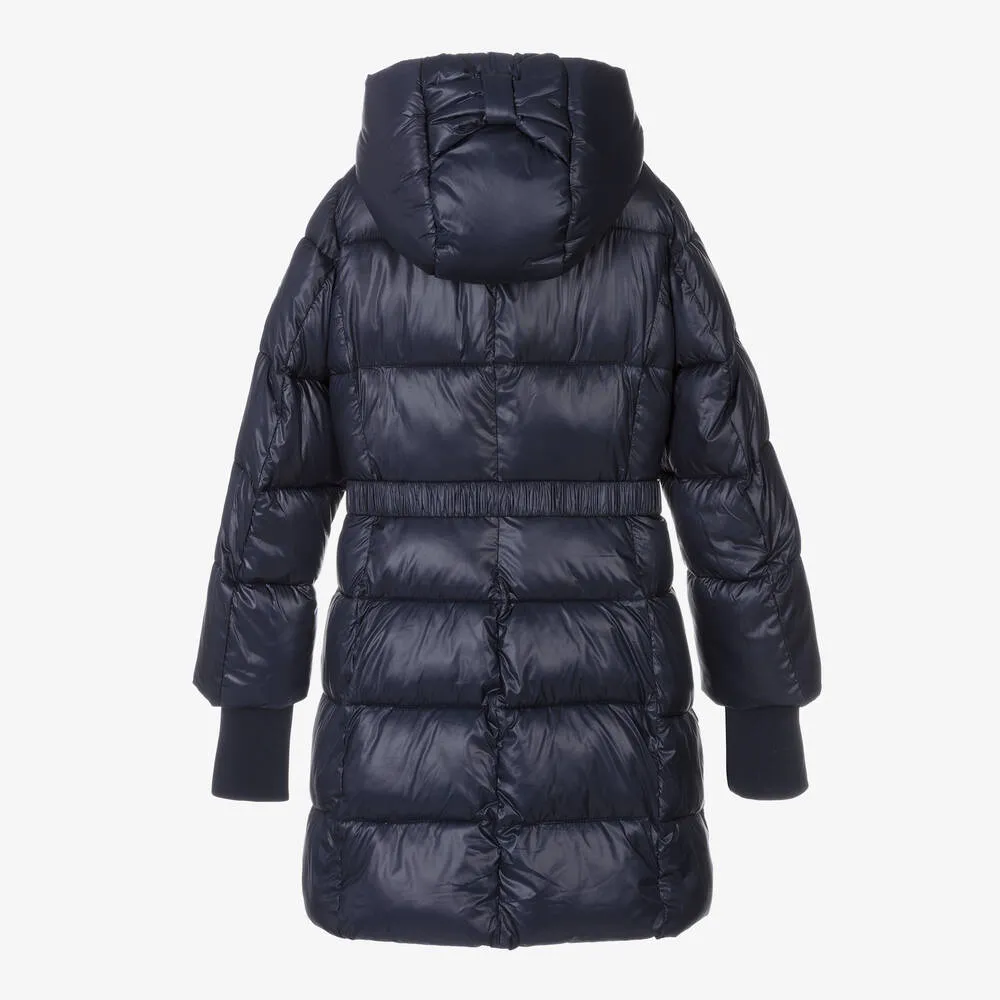 Teen Girls Blue Puffer Coat