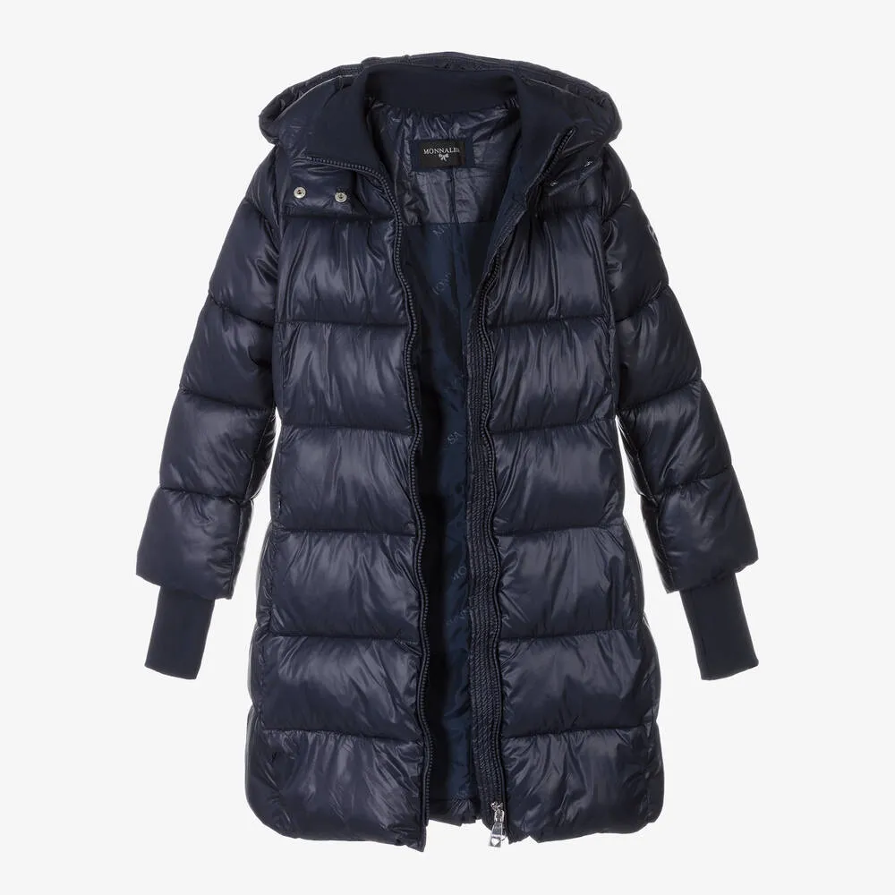 Teen Girls Blue Puffer Coat