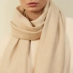 The Hudson Cashmere Scarf - Soft Beige