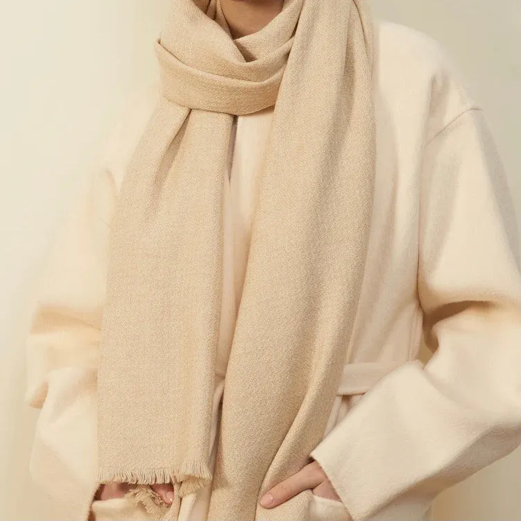 The Hudson Cashmere Scarf - Soft Beige