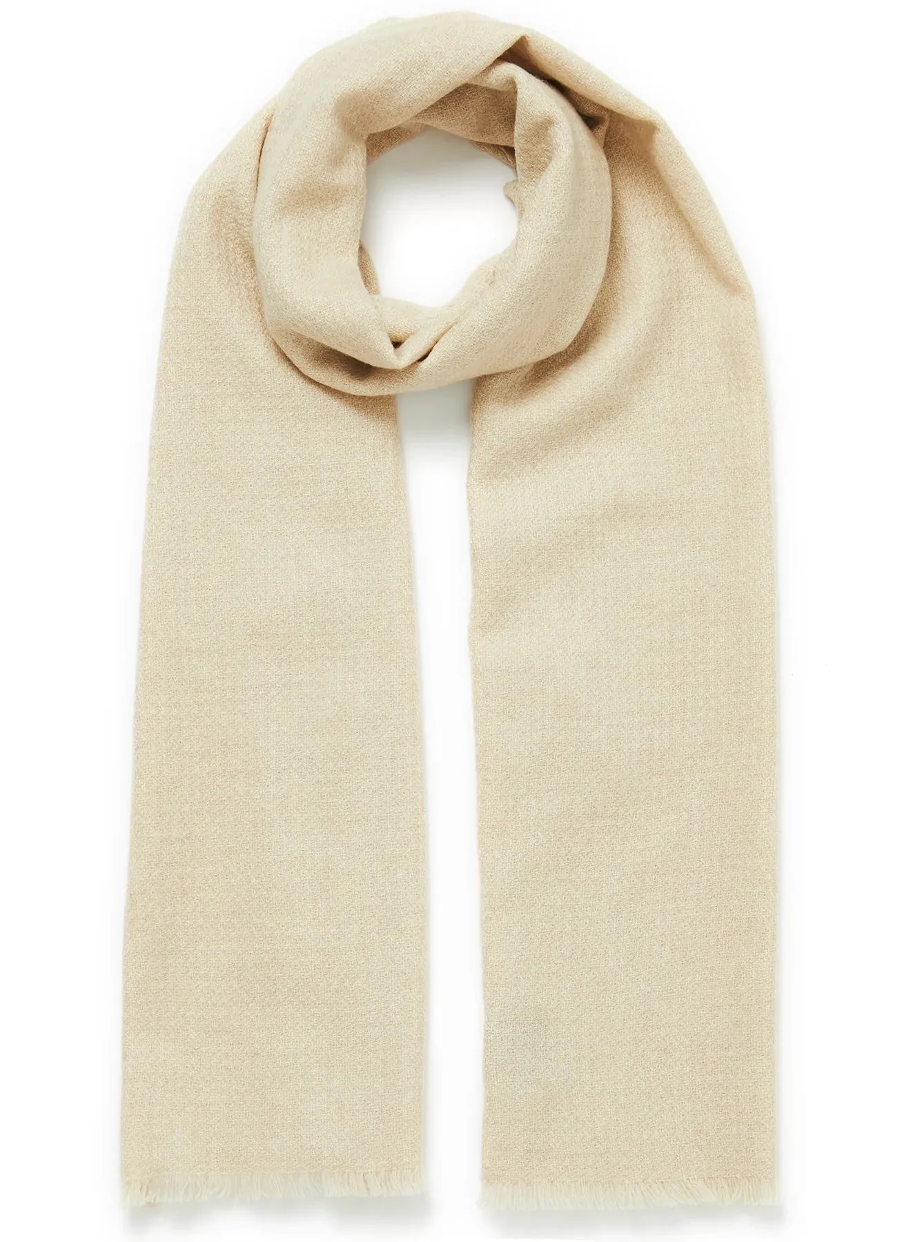 The Hudson Cashmere Scarf - Soft Beige