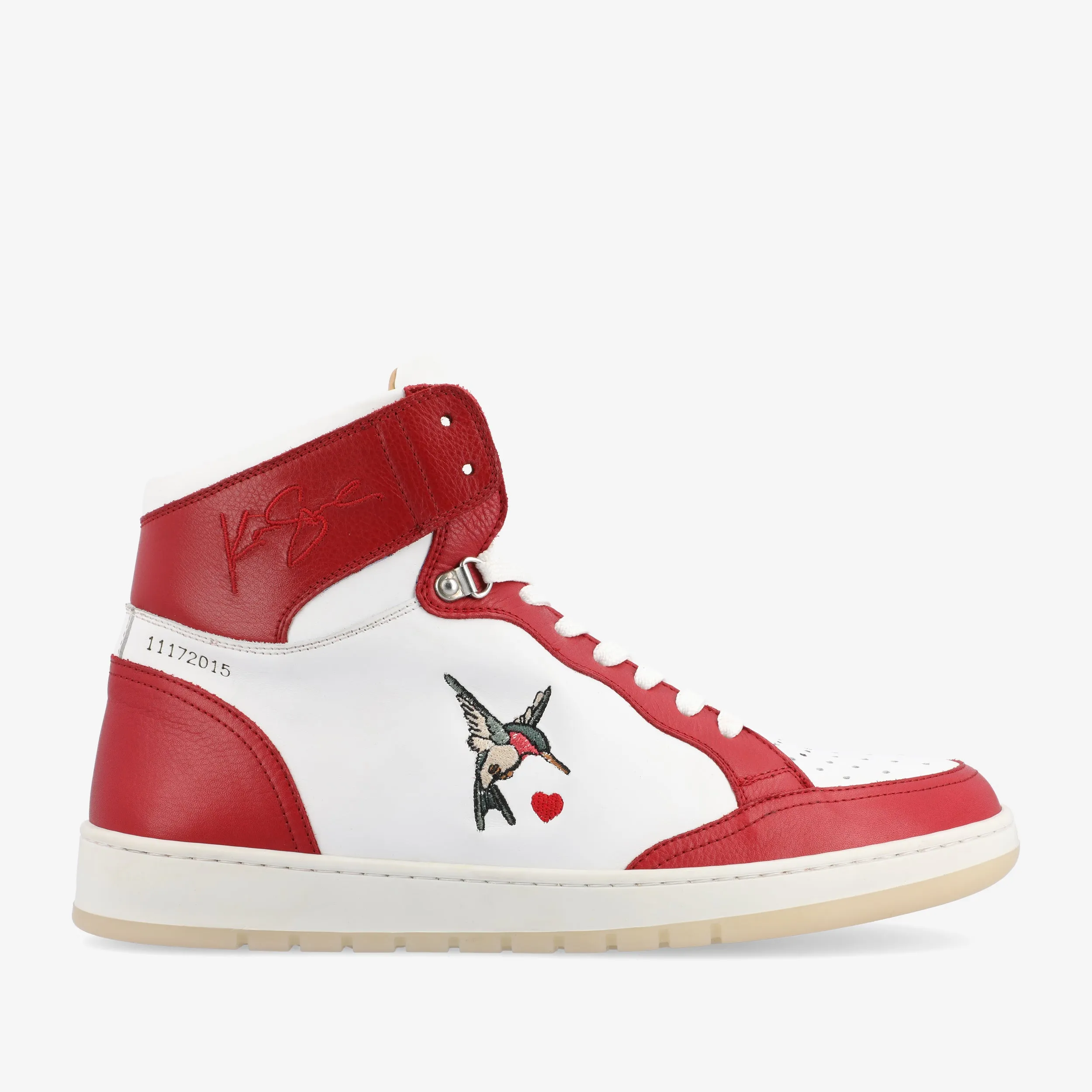 The Rapido High-top Sneaker in Red Hummingbird