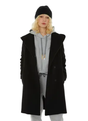 THE SOCIAL SUNDAY  Wool-blend coat - Black