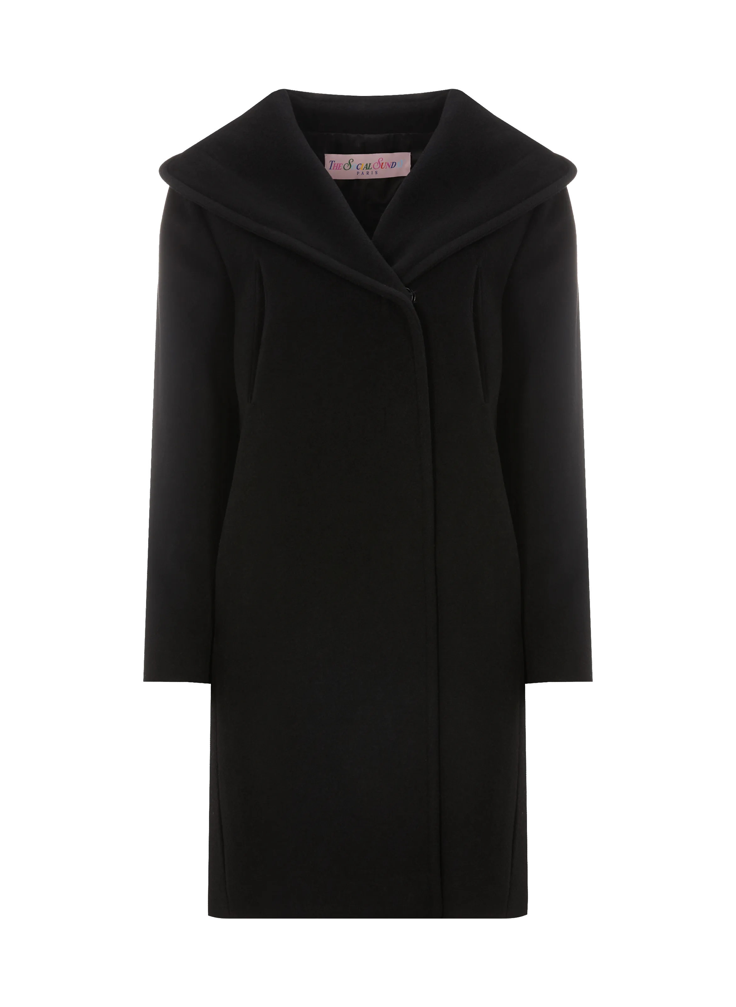 THE SOCIAL SUNDAY  Wool-blend coat - Black