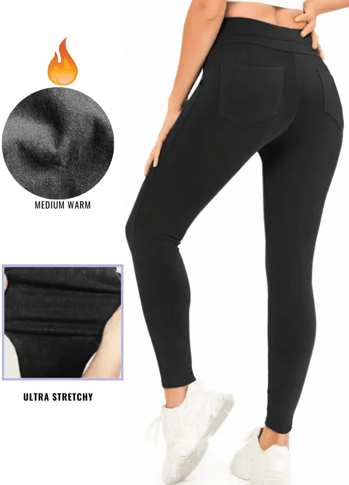 Ultra Soft Sculpting Denim Thermal Jeggings