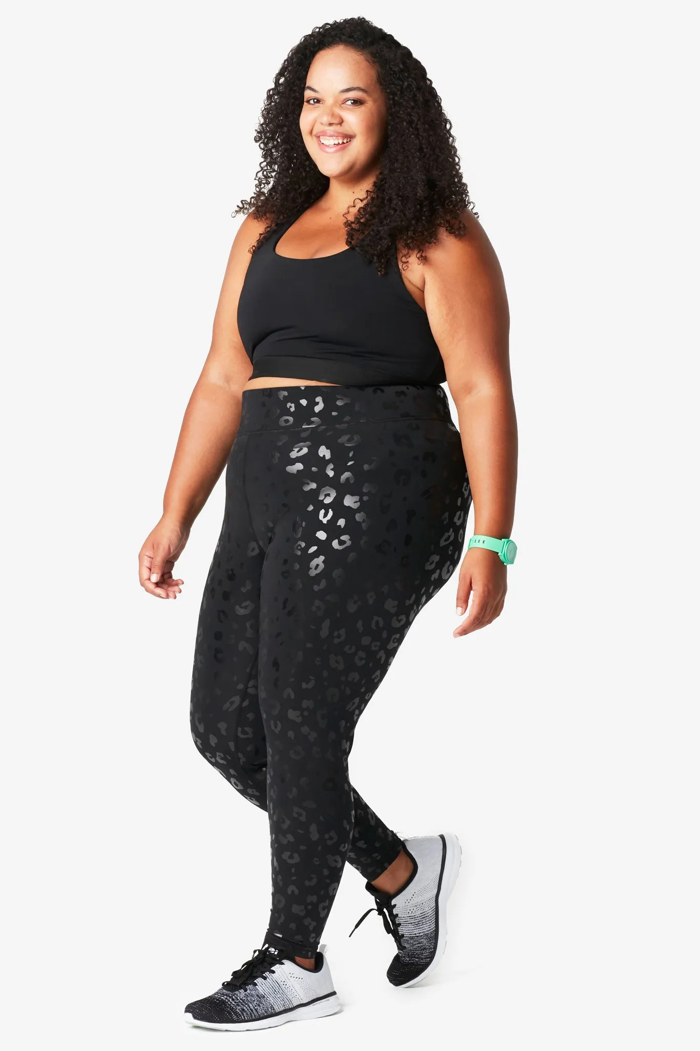 UpLift Leggings in Black Cheetah Foil