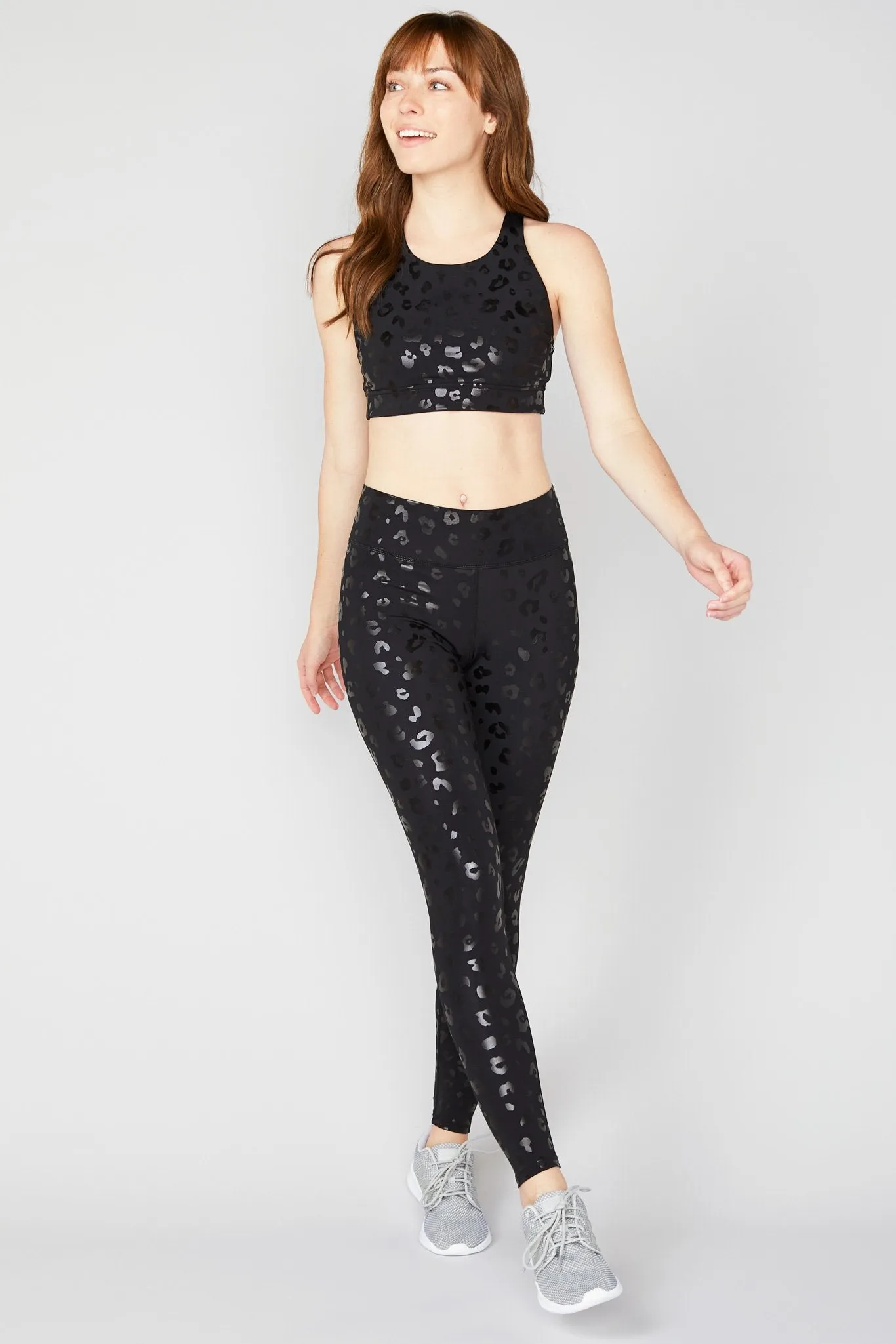 UpLift Leggings in Black Cheetah Foil