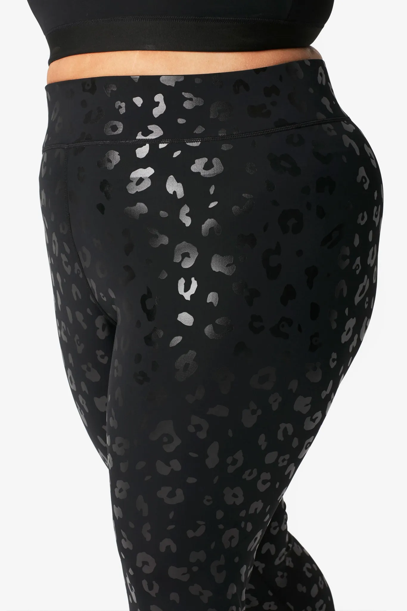 UpLift Leggings in Black Cheetah Foil