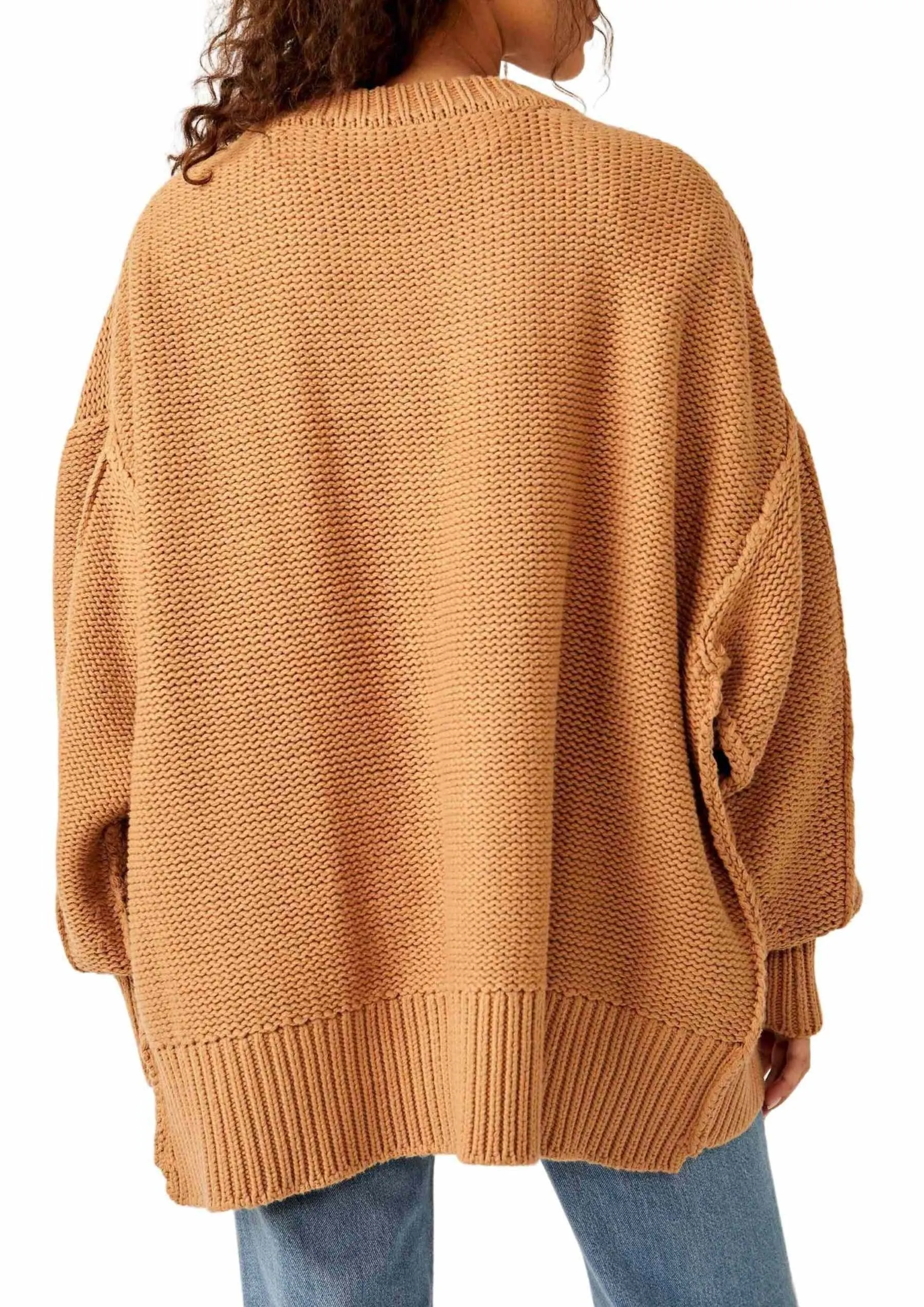 V-Neck Jumper in Camel