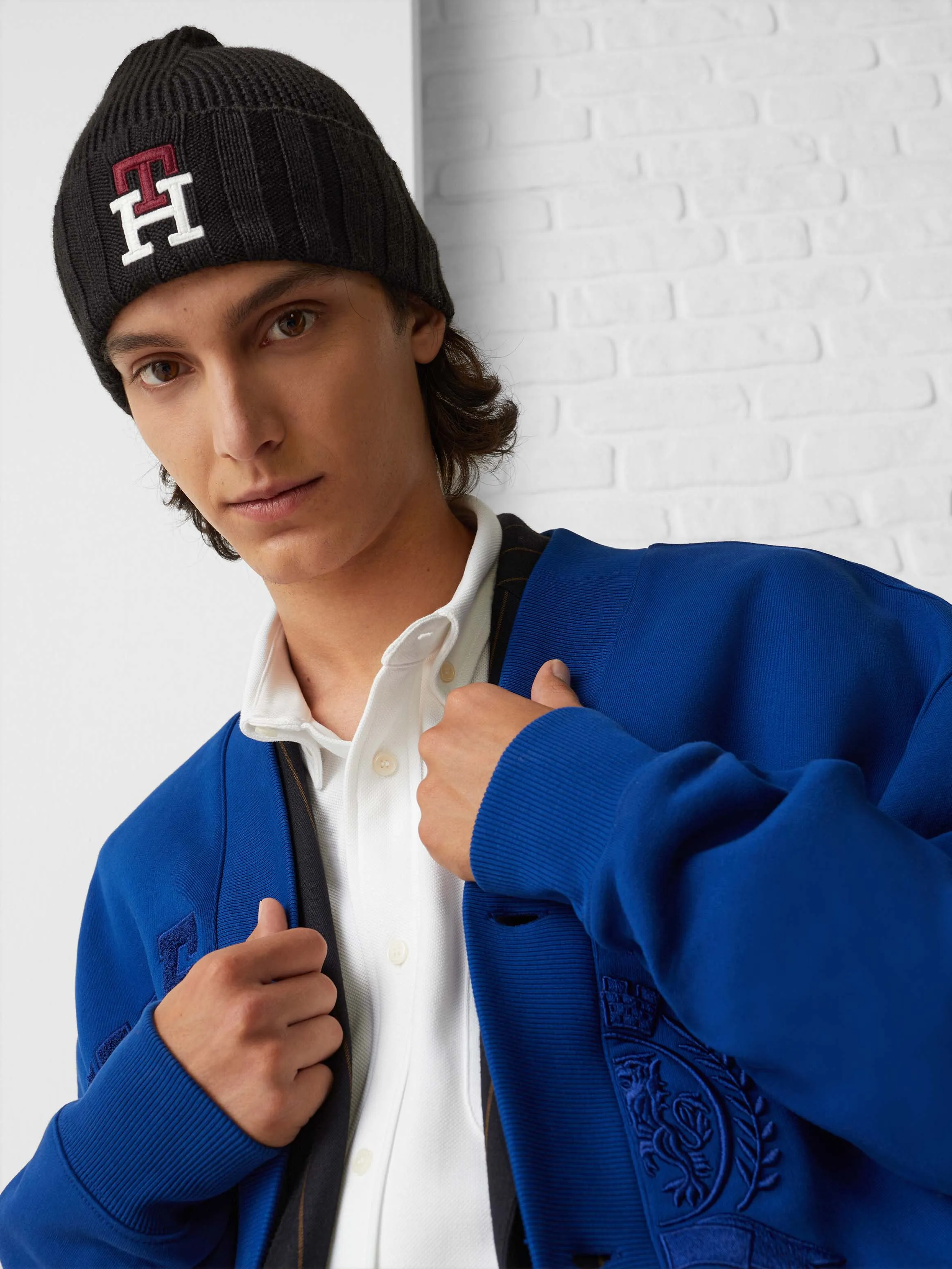 Varsity Monogram Beanie | Hats, Gloves & Scarves | Tommy Hilfiger