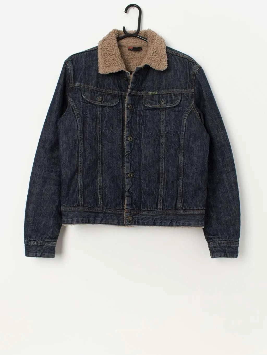 Vintage Diesel Y2K sherpa denim jacket – Medium