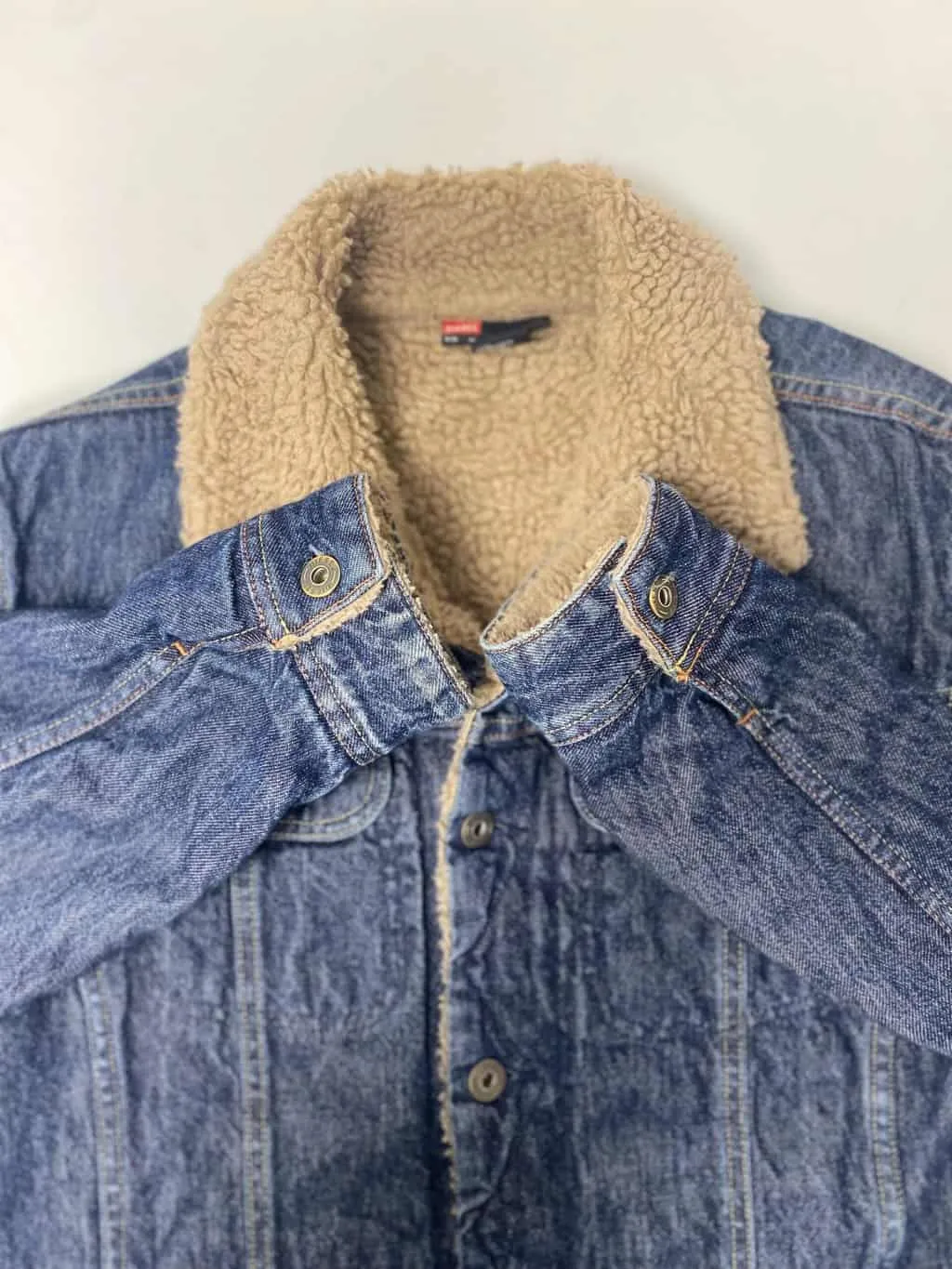 Vintage Diesel Y2K sherpa denim jacket – Medium