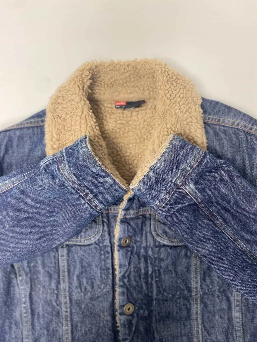 Vintage Diesel Y2K sherpa denim jacket – Medium