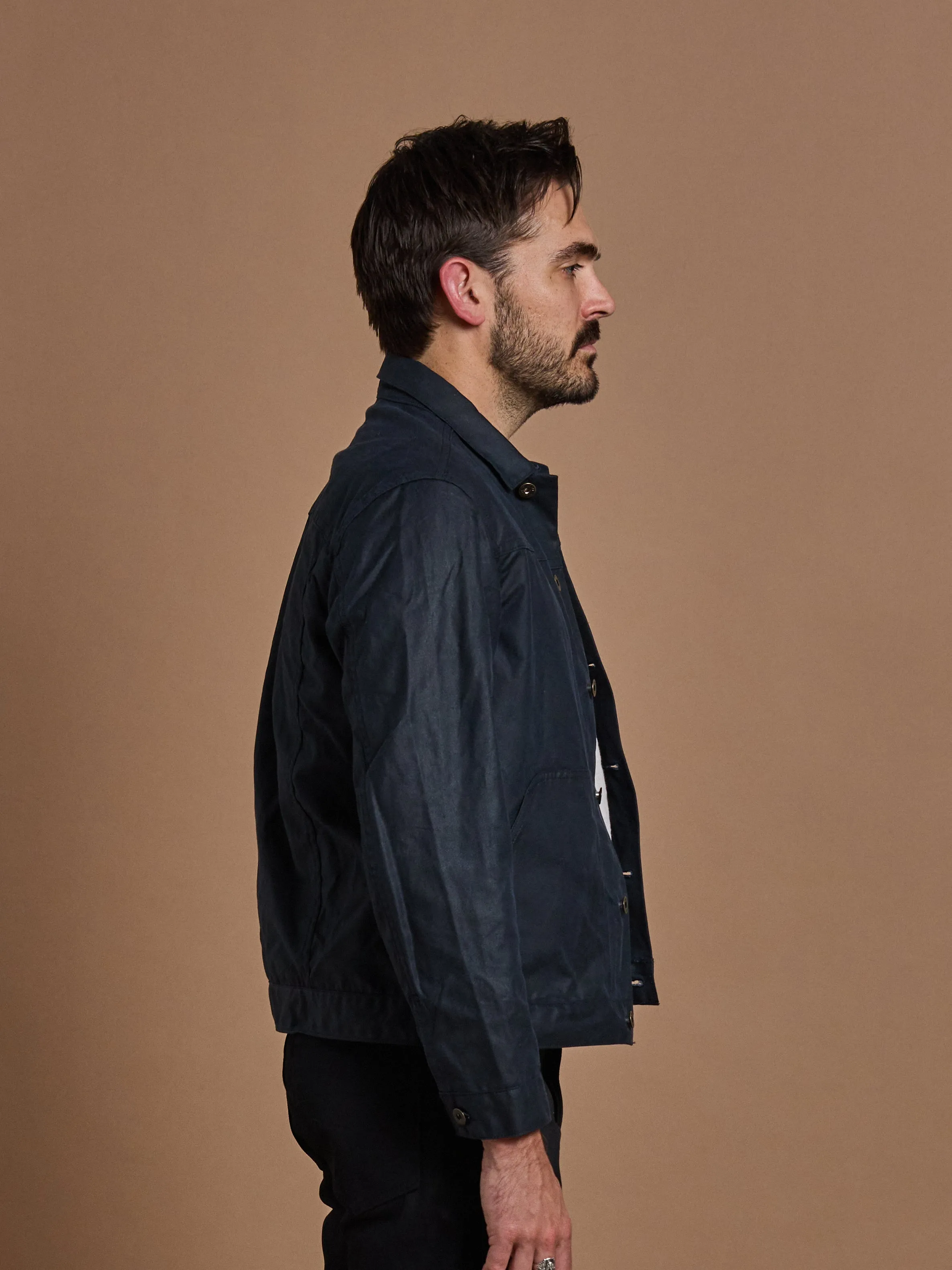 Wayman Jacket - Navy - Waxed Canvas