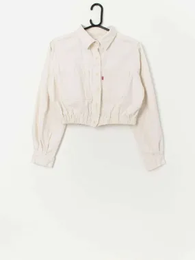 Women’s Levis cropped utility jacket in cream – Small