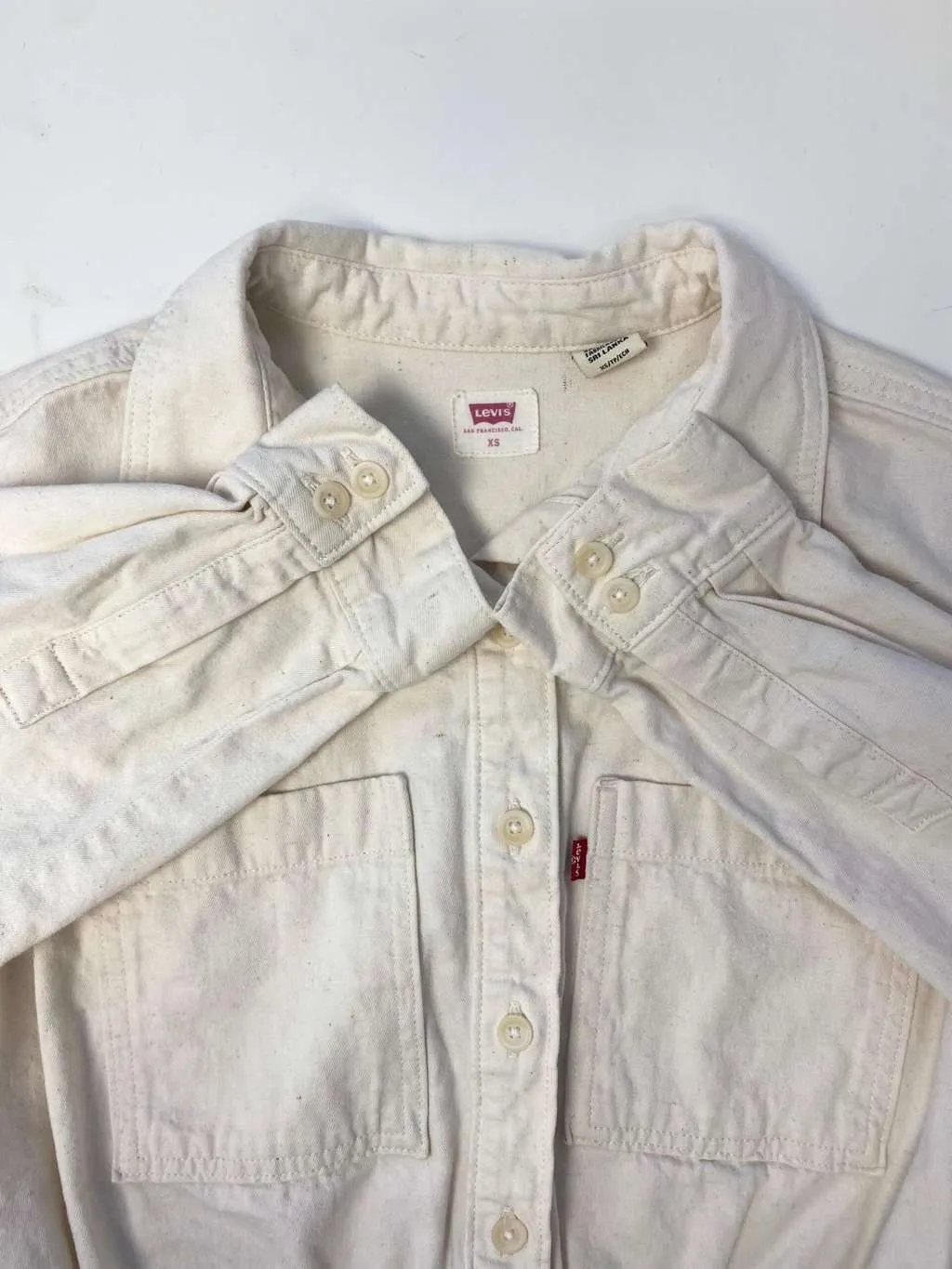 Women’s Levis cropped utility jacket in cream – Small