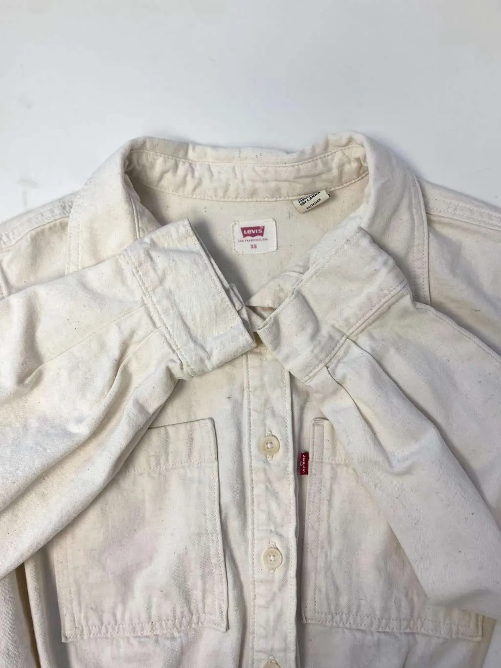 Women’s Levis cropped utility jacket in cream – Small