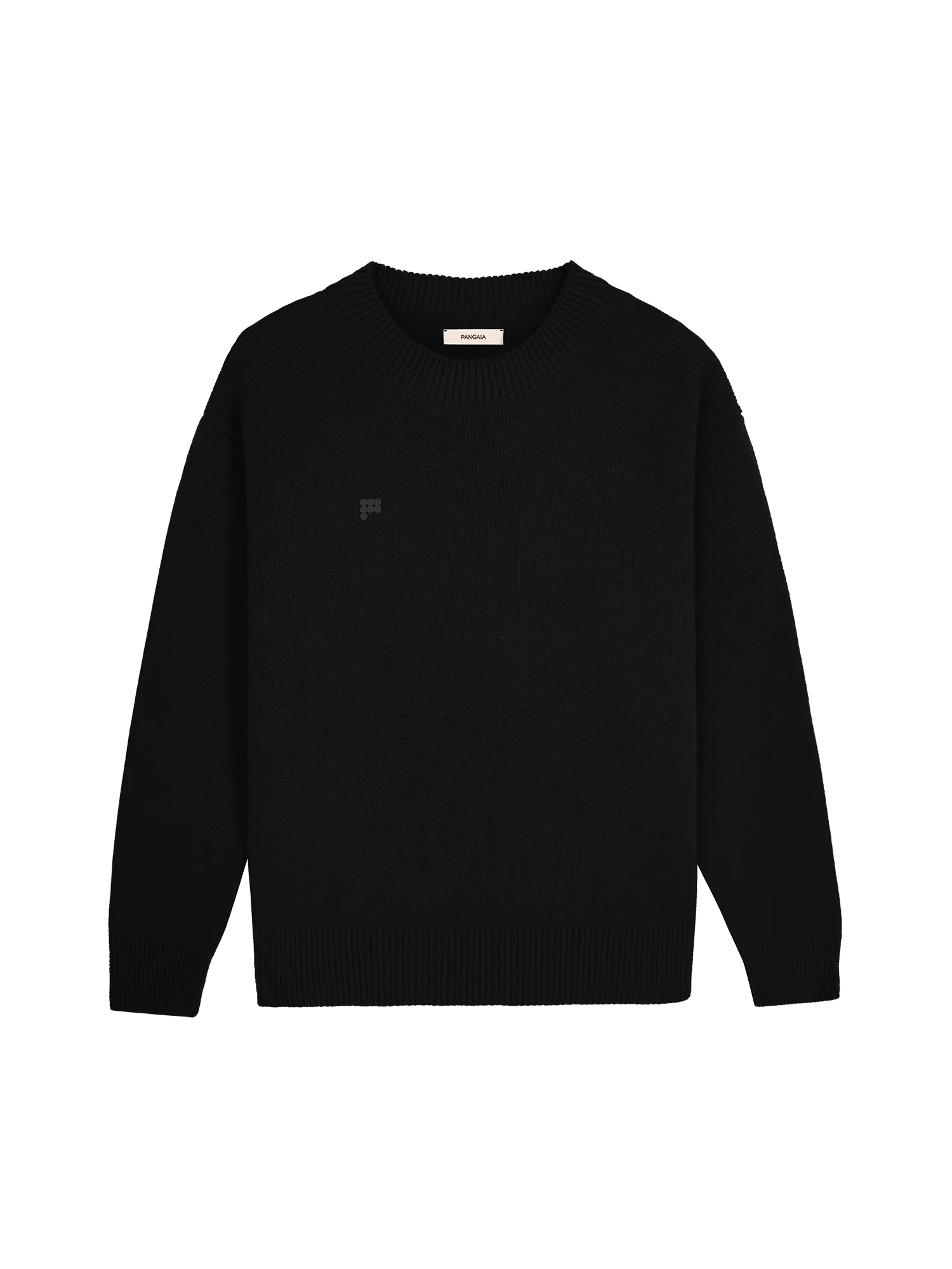 Women's Recycled Cashmere Sweater—black