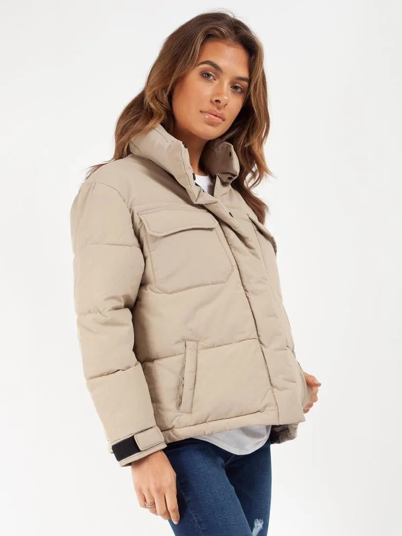 Womens Utility Puffer Jacket, UK Sizes 8 to 16