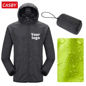 Xituodai Men Outdoor custom Jackets Waterproof Hooded Windbreaker DIY photo Coat Men 2021 Summer New Casual logo Jacket Tactics 